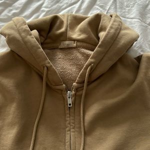 Brandy Melville Cropped Hoodie Zip Up